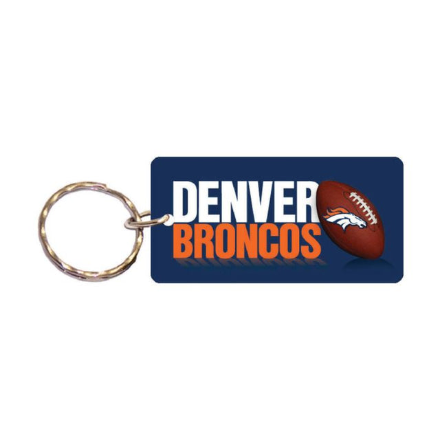 Llavero rectangular de los Denver Broncos