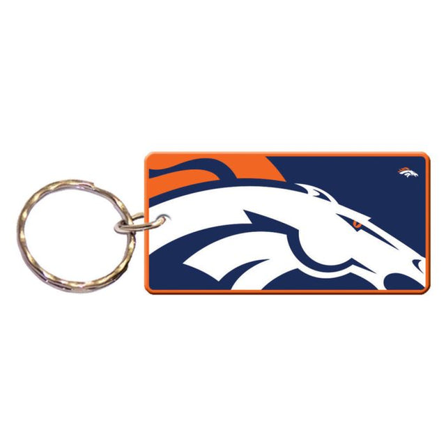 Llavero rectangular MEGA de los Denver Broncos