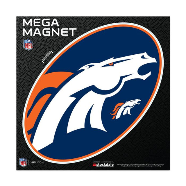 Imanes para exteriores MEGA de los Denver Broncos de 6" x 6"