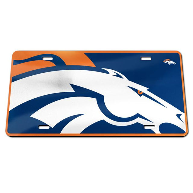 Placa de matrícula especial acrílica MEGA de los Denver Broncos