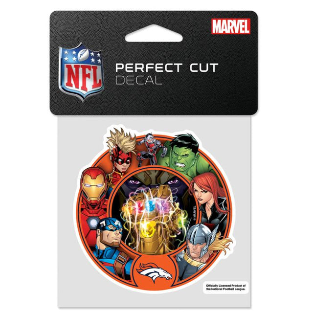 Denver Broncos / Marvel (C) 2021 Marvel Perfect Cut Color Decal 4" x 4"
