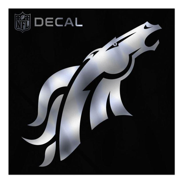 Calcomanías metálicas para ventanas de los Denver Broncos, 12" x 12"