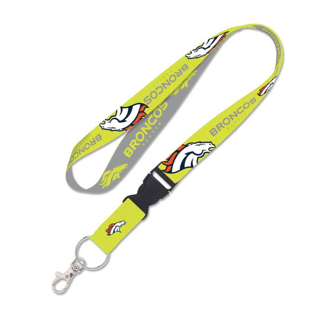 Denver Broncos NEON Lanyard w/detachable buckle 1"