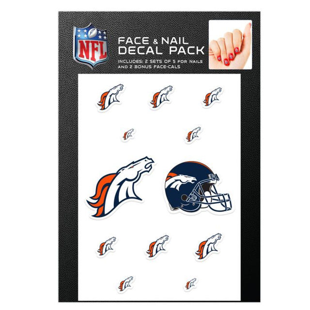 Calcomanías para uñas de los Denver Broncos