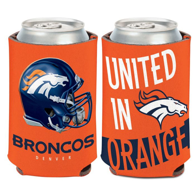 Enfriador de lata con eslogan de los Denver Broncos, 12 oz.