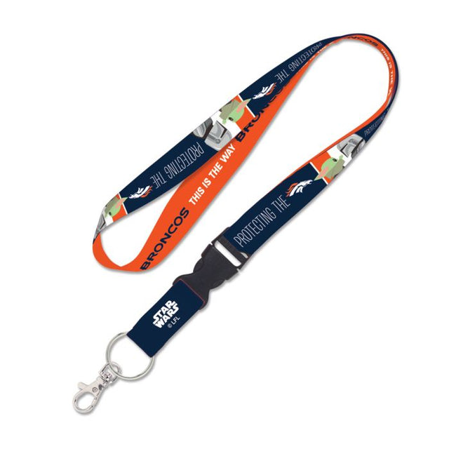 Denver Broncos / Star Wars Mandalorian Lanyard w/detachable buckle 1"