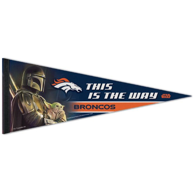 Denver Broncos / Star Wars Mandalorian Premium Pennant 12" x 30"