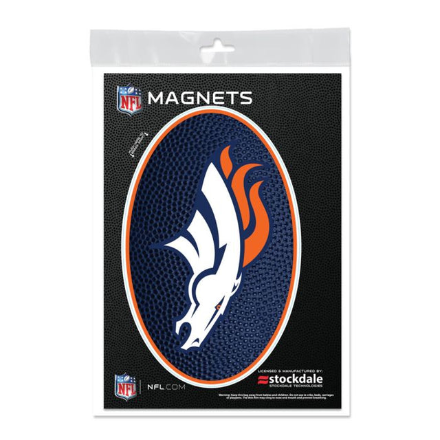 Imanes para exteriores TEAMBALL de los Denver Broncos de 5" x 7"