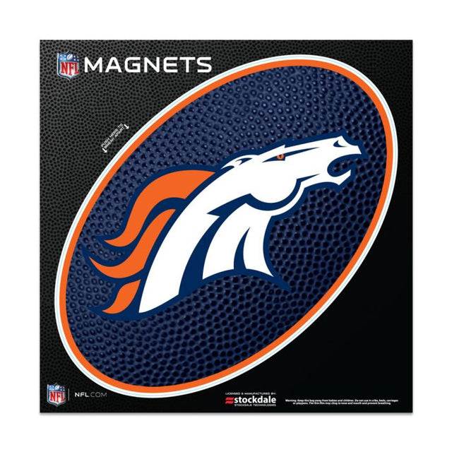 Imanes para exteriores TEAMBALL de los Denver Broncos, 6" x 6"
