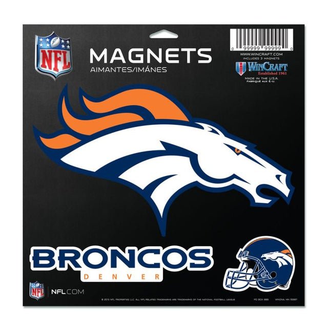 Imán de vinilo de los Denver Broncos de 11" x 11"
