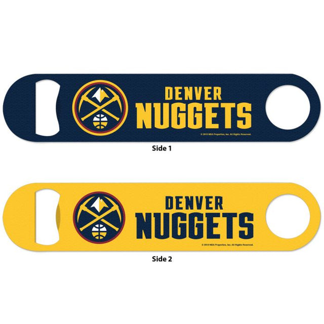 Abridor de botellas de metal de los Denver Nuggets de 2 lados