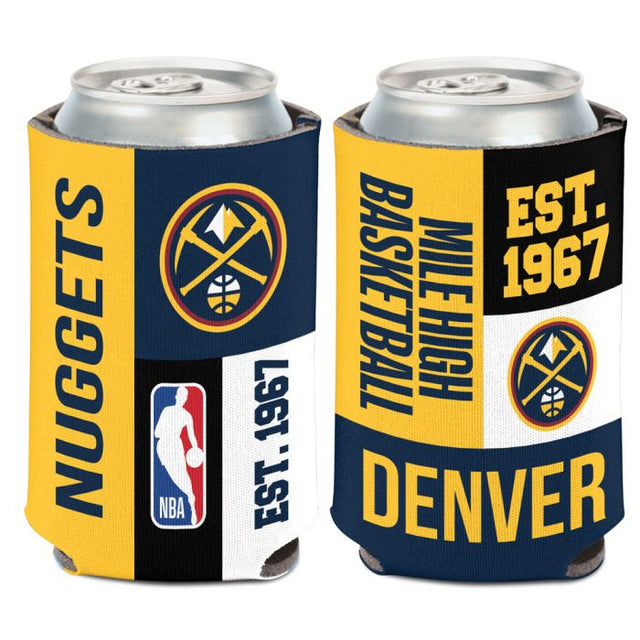 Enfriador de lata con bloques de colores de los Denver Nuggets, 12 oz.
