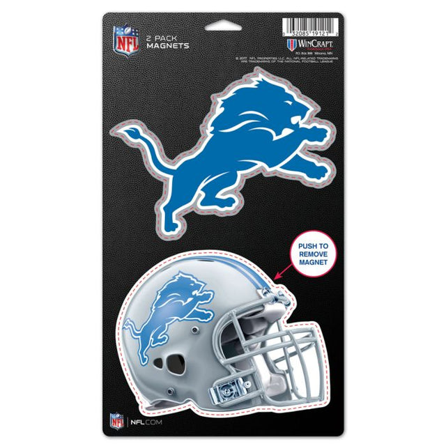 Imanes de los Detroit Lions, paquete de 2, 5 x 9 pulgadas