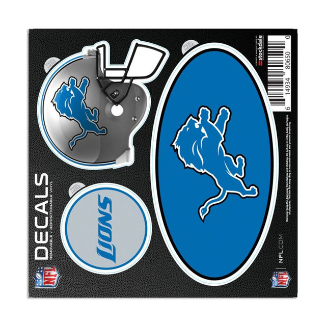 Calcomanía para todas las superficies de los Detroit Lions, 6" x 6"