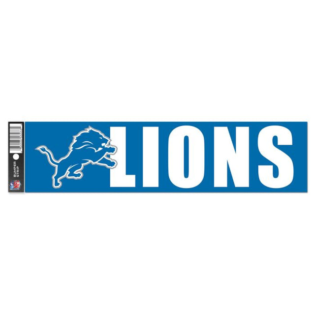 Tira de parachoques de los Detroit Lions de 3" x 12"