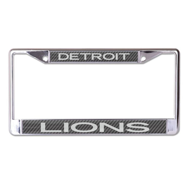 Detroit Lions CARBON Lic Plt Frame S/L Printed