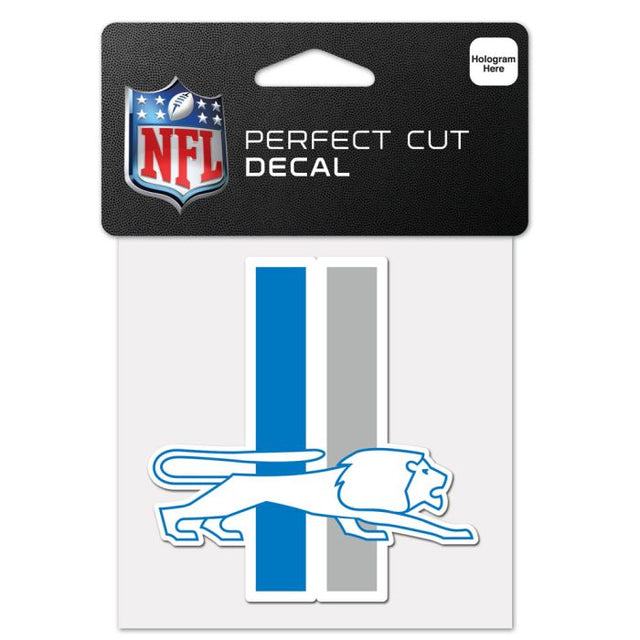 Calcomanía de color de corte perfecto RETRO con logotipo clásico de Detroit Lions, 4" x 4"