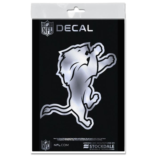 Detroit Lions Decal Metallic 3" x 5"