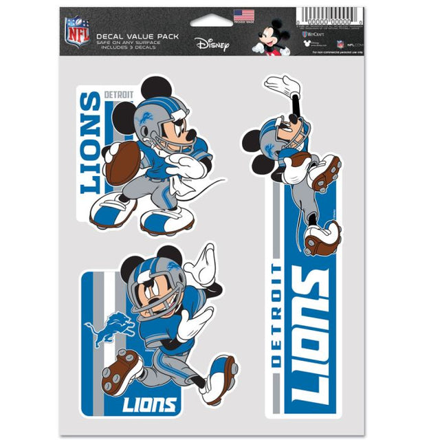 Paquete de 3 ventiladores multiusos de Detroit Lions / Disney Mickey Mouse