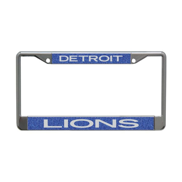 Detroit Lions GLITTER BACKGROUND Lic Plt Frame S/L Printed