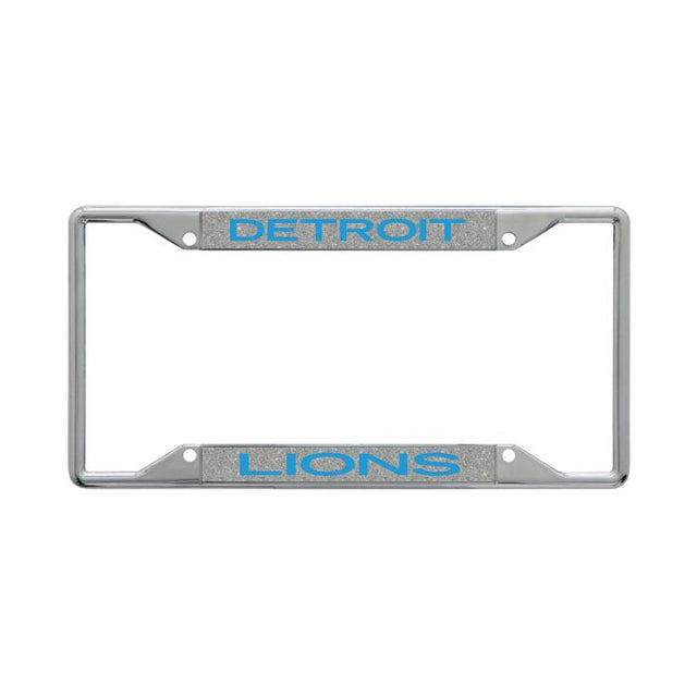 Detroit Lions GLITTER BACKGROUND Lic Plt Frame S/S Printed