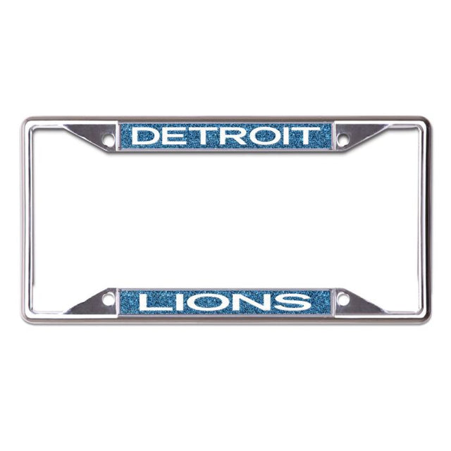 Detroit Lions GLITTER BACKGROUND Lic Plt Frame S/S Printed