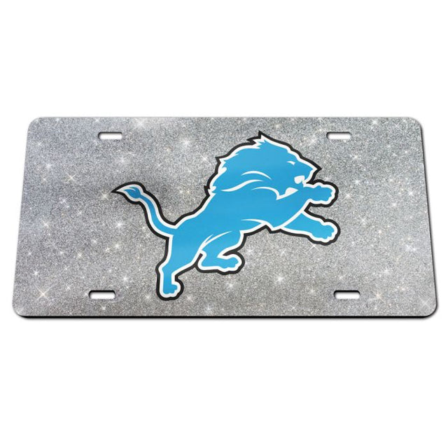 Detroit Lions GLITTER BACKGROUND Specialty Acrylic License Plate