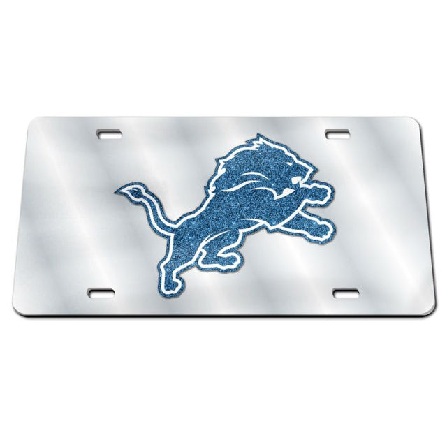 Detroit Lions GLITTER LOGO Specialty Acrylic License Plate