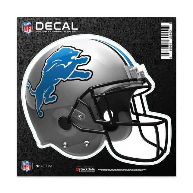 Calcomanía para todo tipo de superficies de los Detroit Lions HELMET de 6" x 6"