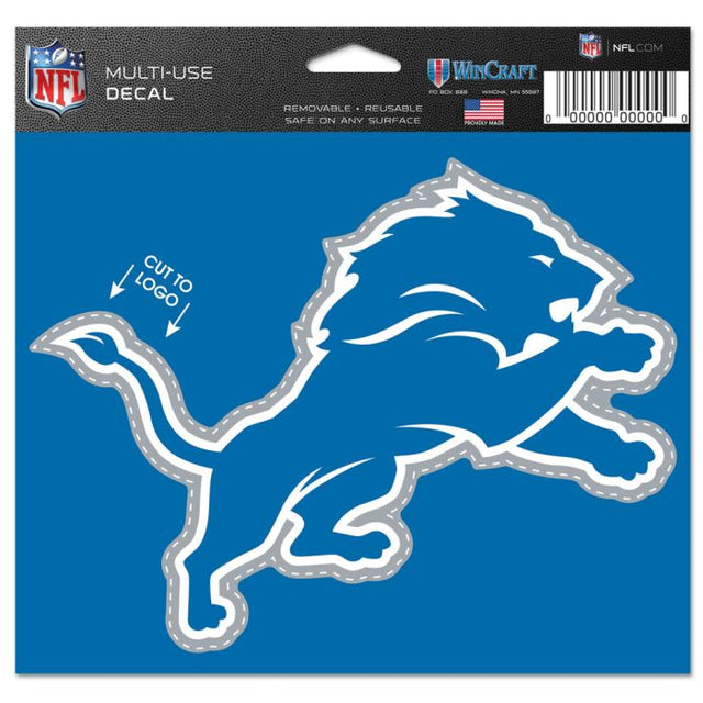 Calcomanía multiusos con el logotipo de los Detroit Lions: corte del logotipo de 5" x 6"