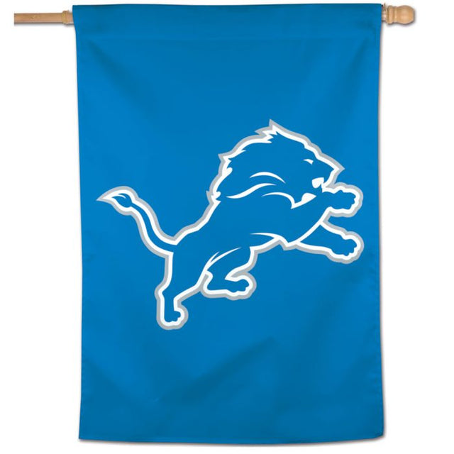 Bandera vertical con el logotipo de los Detroit Lions de 28" x 40"