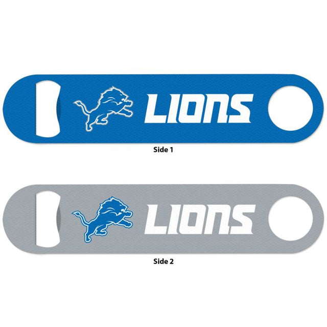 Abridor de botellas de metal de los Detroit Lions de 2 lados