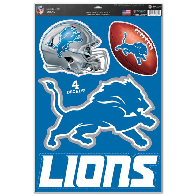 Calcomanía multiusos de los Detroit Lions de 11" x 17"