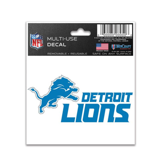 Calcomanía multiusos de los Detroit Lions de 3" x 4"
