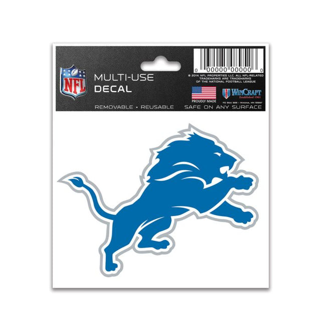 Calcomanía multiusos de los Detroit Lions de 3" x 4"