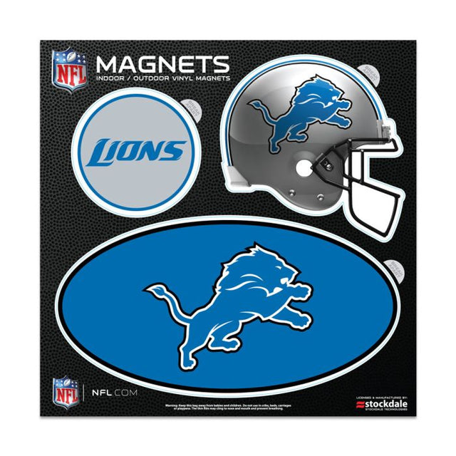 Imanes para exteriores de los Detroit Lions, 6" x 6"