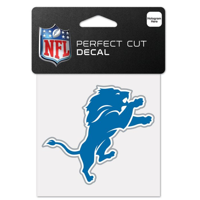 Calcomanía de color de corte perfecto de los Detroit Lions de 4" x 4"