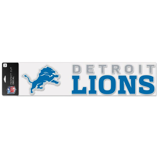 Calcomanías de corte perfecto de los Detroit Lions de 4" x 17"