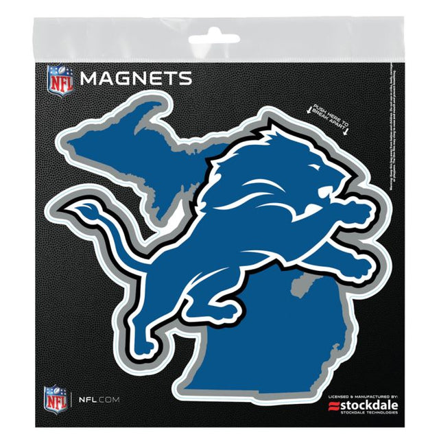 Imanes para exteriores de los Detroit Lions STATE de 6" x 6"