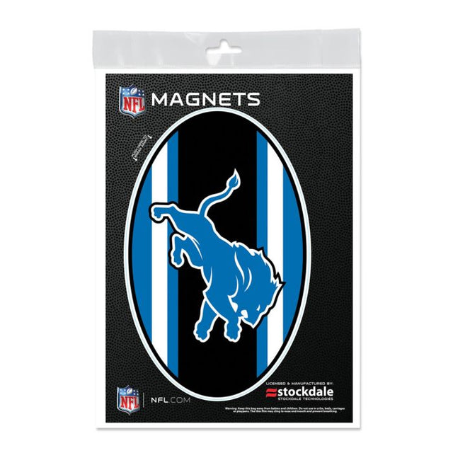 Imanes para exteriores con el logo de los Detroit Lions STRIPES de 5" x 7"