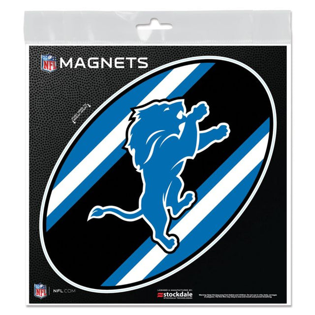 Imanes para exteriores con el logo de los Detroit Lions STRIPES de 6" x 6"
