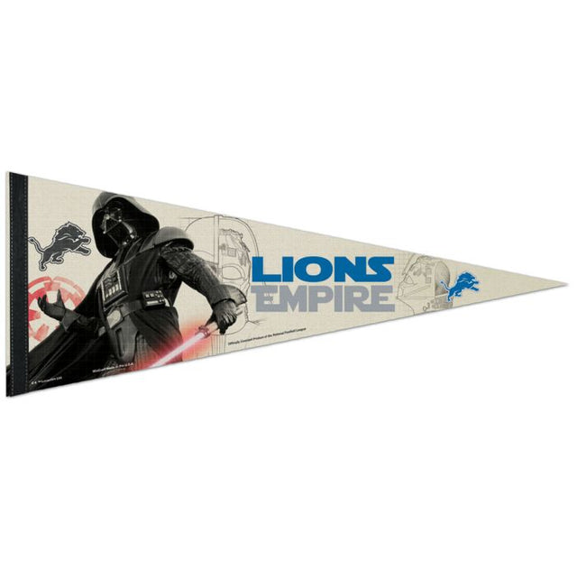 Banderín premium de los Detroit Lions / Star Wars Vader de 12" x 30"