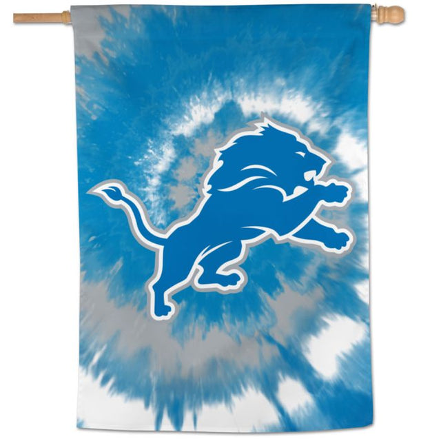 Bandera vertical teñida de los Detroit Lions de 28" x 40"
