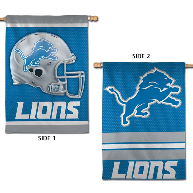 Bandera vertical de los Detroit Lions de 2 lados, 28" x 40"