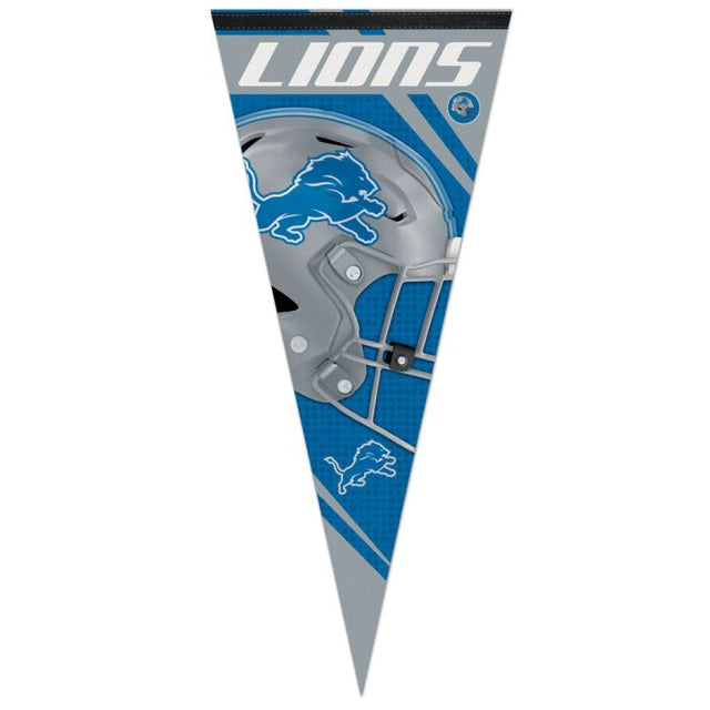 Banderín premium de rayas verticales de los Detroit Lions de 17" x 40"