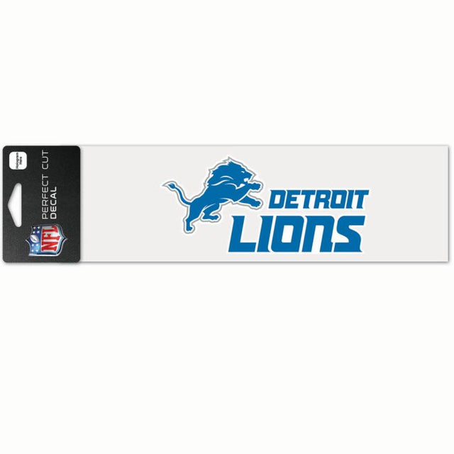 Calcomanías de corte perfecto con el logo de los Detroit Lions, 3" x 10"