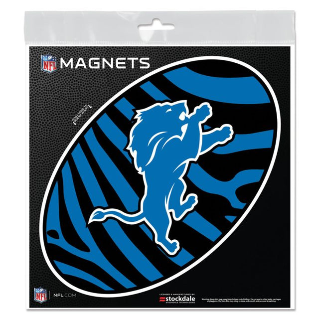 Imanes para exteriores ZEBRA de los Detroit Lions de 6" x 6"