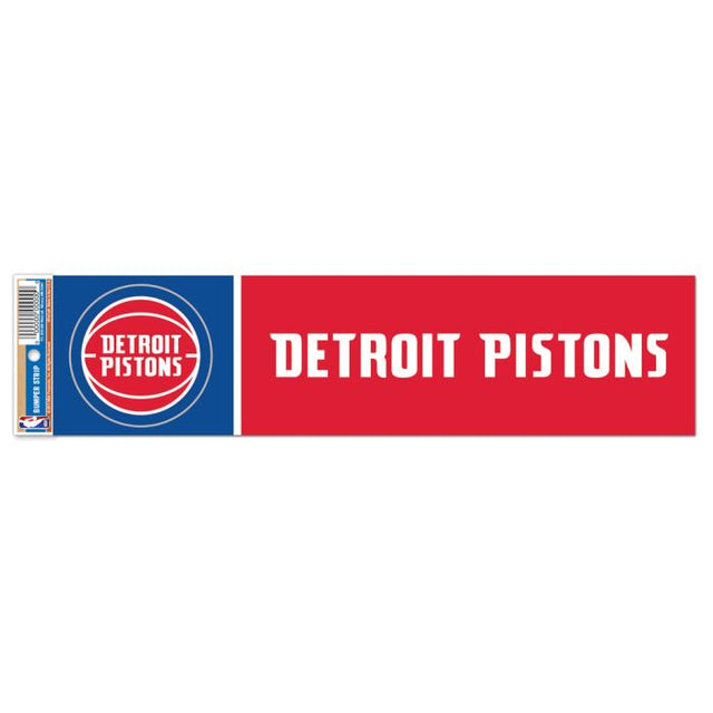 Tira de parachoques de los Detroit Pistons de 3" x 12"