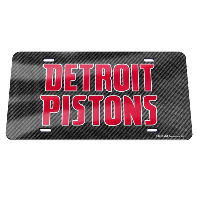 Matrícula acrílica especial CARBON de los Detroit Pistons