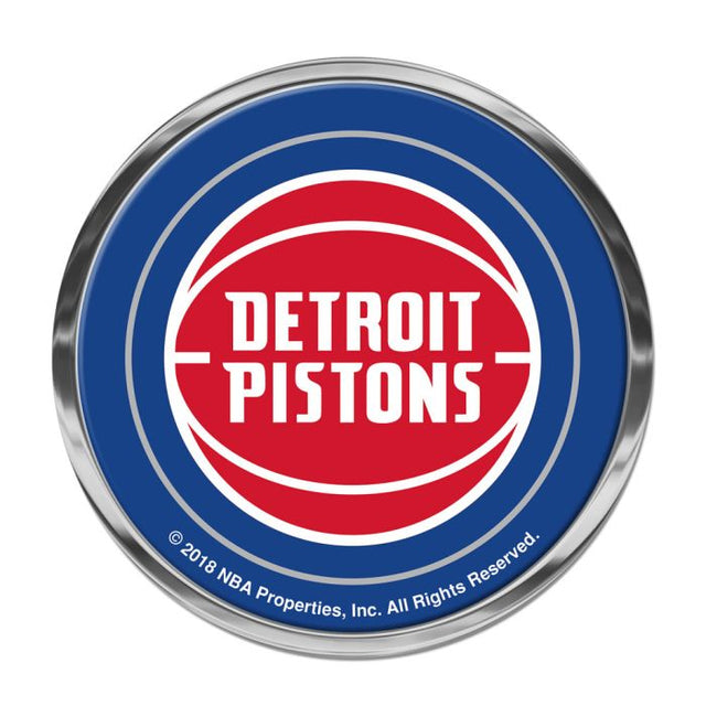 Detroit Pistons Chrome Metal Domed Emblem